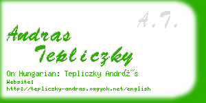 andras tepliczky business card